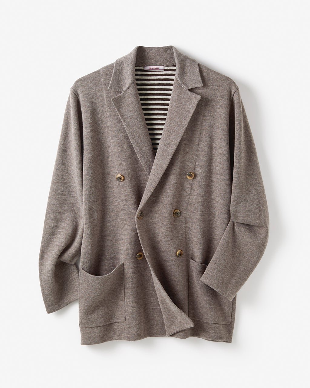 【ドゥクラッセ/DoCLASSE / MEN】の着心地ライトニット万能ジャケット/ダブル 人気、トレンドファッション・服の通販 founy(ファニー) 　ファッション　Fashion　メンズファッション　Fashion for Men　新作・新入荷　New Arrivals / New In　カーディガン　Cardigan, Knitwear　ジャケット　Jacket, Outerwear　スラックス　Slacks, Dress Pants　ダブル　Double, Double-Breasted　ビジネス 仕事 通勤　Business / Work / Commuting　ベスト　Vest, Waistcoat　ボーダー　Border, Stripe　メンズ　Men's, Menswear　人気　Popular, Best Seller　無地　Plain, Solid Color　 other-1|ID: prp329100004638387 ipo3291000000033430782