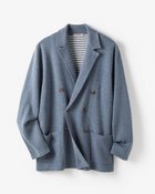 【ドゥクラッセ/DoCLASSE / MEN】の着心地ライトニット万能ジャケット/ダブル インディゴ|ID: prp329100004638387 ipo3291000000033430785