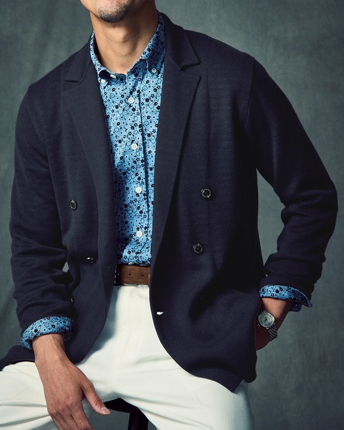 【ドゥクラッセ/DoCLASSE / MEN】の二重編みニットジャケット/ダブル インテリア・キッズ・メンズ・レディースファッション・服の通販 founy(ファニー) https://founy.com/ ファッション Fashion メンズファッション Fashion for Men カーディガン Cardigan, Knitwear ジャケット Jacket, Outerwear スラックス Slacks, Dress Pants ダブル Double, Double-Breasted ビジネス 仕事 通勤 Business / Work / Commuting ベスト Vest, Waistcoat ボーダー Border, Stripe メンズ Men's, Menswear 人気 Popular, Best Seller 無地 Plain, Solid Color |ID: prp329100004638387 ipo3291000000033592454