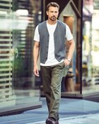 【ドゥクラッセ/DoCLASSE / MEN】の着心地ライトニットジレ 杢グレー|ID: prp329100004638388 ipo3291000000033430792