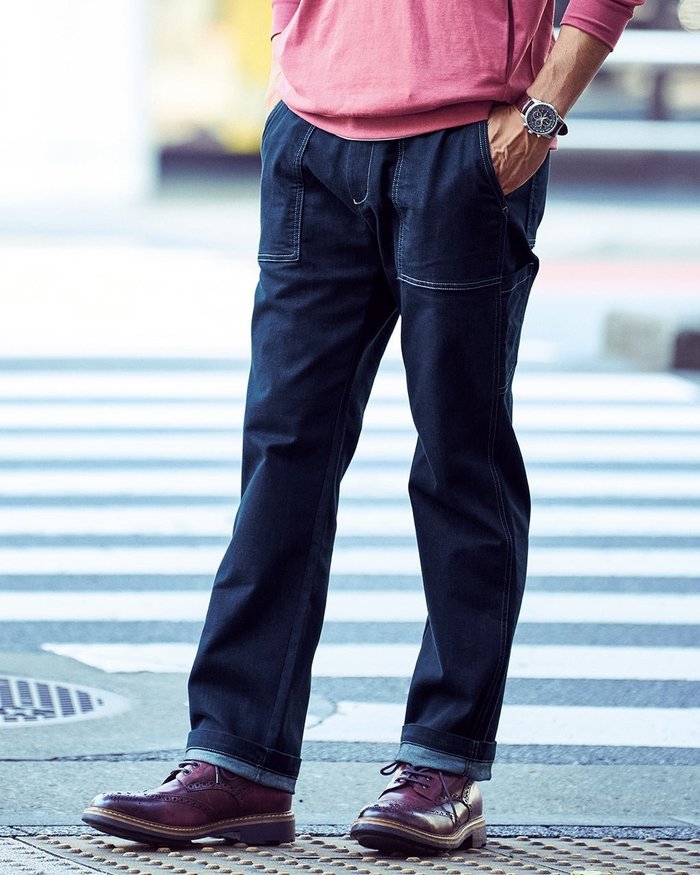 【ドゥクラッセ/DoCLASSE / MEN】の色落ち解消デニム風柔らかペインターパンツ インテリア・キッズ・メンズ・レディースファッション・服の通販 founy(ファニー) https://founy.com/ ファッション Fashion メンズファッション Fashion for Men ボトムス Bottoms 新作・新入荷 New Arrivals / New In ジーンズ Jeans, Denim Pants デニム Denim, Jeans Material フィット Fit, Slim Fit メンズ Men's, Menswear ヨーク Yoke, Yoke Design リラックス Relax, Relaxed Fit 洗える Machine Washable |ID: prp329100004638391 ipo3291000000033430809