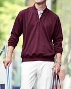 【ドゥクラッセ/DoCLASSE / MEN】の重ね着シャツ風ハーフジップ バーガンディー|ID: prp329100004638392 ipo3291000000033430822
