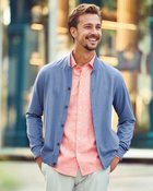 【ドゥクラッセ/DoCLASSE / MEN】のすっきりスタンドカラー柔らかカーディガン ライトインディゴ|ID: prp329100004638394 ipo3291000000033430830