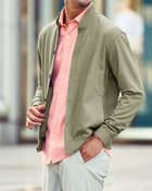 【ドゥクラッセ/DoCLASSE / MEN】のすっきりスタンドカラー柔らかカーディガン カーキ|ID: prp329100004638394 ipo3291000000033430832
