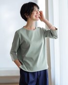 【ドゥクラッセ/DoCLASSE】のコンパクトフォルム/7分袖・ドゥクラッセTシャツ ダスティーブルー|ID:prp329100004638401