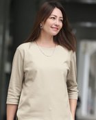 【ドゥクラッセ/DoCLASSE】のコンパクトフォルム/7分袖・ドゥクラッセTシャツ アイスグレー|ID:prp329100004638401