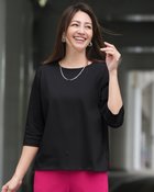【ドゥクラッセ/DoCLASSE】のコンパクトフォルム/7分袖・ドゥクラッセTシャツ ブラック|ID:prp329100004638401
