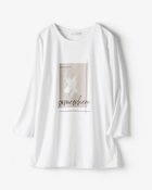 【ドゥクラッセ/DoCLASSE】のメタリックデザインTシャツ/7分袖 ホワイト|ID: prp329100004638402 ipo3291000000033430895