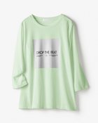 【ドゥクラッセ/DoCLASSE】のメタリックデザインTシャツ/7分袖 シルバー|ID: prp329100004638402 ipo3291000000033430905