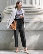 【ドゥクラッセ/DoCLASSE】のグロッシーダブルクロス・テーパードパンツ ブラック|ID:prp329100004638414