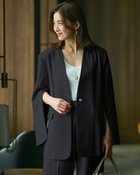 【ドゥクラッセ/DoCLASSE】のウール混サキソニー・スリット袖ジャケット ダークネイビー|ID:prp329100004638415