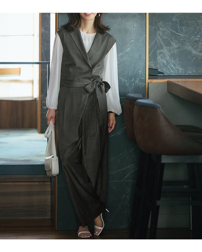 【ドゥクラッセ/DoCLASSE】のハイブリッドウール・テーラードオールインワン インテリア・キッズ・メンズ・レディースファッション・服の通販 founy(ファニー) https://founy.com/ ファッション Fashion レディースファッション Fashion for Women ワンピース Dresses オールインワン・ワンピース Dresses and Jumpsuits セットアップ Set-Up, Coordinated Outfit テーラード Tailored, Tailored Fit マニッシュ Mannish, Boyish モダン Modern, Contemporary ワイド Wide, Wide Fit |ID: prp329100004638416 ipo3291000000033431003