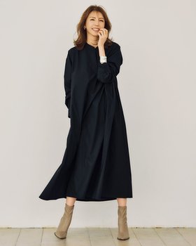 【ドゥクラッセ/DoCLASSE】のバンドカラー・コットン混シャツワンピース 人気、トレンドファッション・服の通販 founy(ファニー) ファッション Fashion レディースファッション Fashion for Women ワンピース Dresses シャツワンピース / 1枚で着映えコーデ Shirt Dresses 新作・新入荷 New Arrivals / New In なめらか Smooth, Silky Texture スキッパー Skipper, Open Collar ストライプ Stripe, Striped Pattern ドレープ Drape, Draping Fabric バイアス Bias, Diagonal Cut フェイス Face, Facial Design フレア Flare, Flared ポケット Pocket, Pocket Detail |ID:prp329100004638417