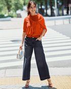 【ドゥクラッセ/DoCLASSE】のライトデニム・サイドステッチワイド68cm インディゴ|ID:prp329100004638423