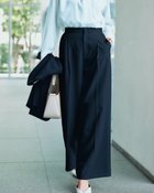 【ドゥクラッセ/DoCLASSE】のグラシエツイル・タックセミワイドパンツ ネイビー|ID:prp329100004638438