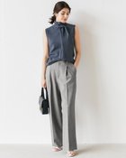 【ドゥクラッセ/DoCLASSE】のグラシエツイル・タックセミワイドパンツ グレー|ID:prp329100004638438