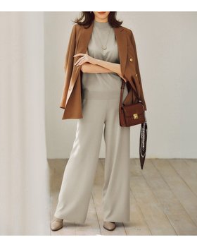 【ドゥクラッセ/DoCLASSE】のフレンチ袖ニット&times;パンツセットアップ 人気、トレンドファッション・服の通販 founy(ファニー) ファッション Fashion レディースファッション Fashion for Women セットアップ Matching Sets レディースパンツ・ボトムス Pants & Trousers / Bottoms セットアップ Set-Up, Coordinated Outfit ハイネック High Neck, Mock Neck フレンチ French, French Style リラックス Relax, Relaxed Fit ワイド Wide, Wide Fit エレガント 上品 Elegant |ID:prp329100004638442
