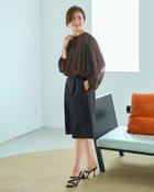 【ドゥクラッセ/DoCLASSE】の高密度ダブルクロス・タックハーフパンツ ブラック|ID:prp329100004638444