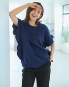 【ドゥクラッセ/DoCLASSE】の総針編み・サイドフリルプルオーバー ブルー|ID:prp329100004638452