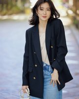 【ドゥクラッセ/DoCLASSE】の尾州産ミックスウール・ダブルブレストジャケット 人気、トレンドファッション・服の通販 founy(ファニー) ファッション Fashion レディースファッション Fashion for Women アウター Coat / Outerwear Collection レディースジャケット・軽アウター Jackets クラシカル Classical, Vintage-Inspired シェイプ Shape, Slim Fit ジャケット Jacket, Outerwear ストレッチ Stretch, Stretchy Fabric ハンド Hand, Handmade フォルム Silhouette, Form ロング Long, Long-Length ビジネス 仕事 通勤 Business / Work / Commuting |ID:prp329100004639303