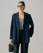 【ドゥクラッセ/DoCLASSE】のヴァージンウール混・オーバーサイズジャケット ネイビー|ID:prp329100004643684