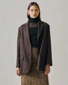 【ドゥクラッセ/DoCLASSE】のヴァージンウール混・オーバーサイズジャケット ワイン|ID:prp329100004643684