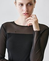 【ドゥクラッセ/DoCLASSE】のストレッチオーガンジー・クルーネックトップス 人気、トレンドファッション・服の通販 founy(ファニー) ファッション Fashion レディースファッション Fashion for Women トップス・カットソー Cut & Sew Tops カットソー・ベーシックTシャツ Cut-and-Sewn Tops / Stretch Tees & Basics 新作・新入荷 New Arrivals / New In オーガンジー Organza Fabric カットソー Cut and Sewn Top シアー Sheer, See-Through ジャケット Jacket, Outerwear ストレッチ Stretch, Stretchy Fabric デコルテ Décolleté, Neckline エレガント 上品 Elegant |ID:prp329100004643691