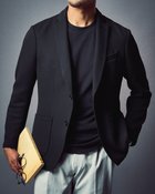 【ドゥクラッセ/DoCLASSE / MEN】の立体ジャガード360&deg;楽ジャケット ダークネイビー|ID: prp329100004650025 ipo3291000000035894670