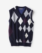 【ドゥクラッセ/DoCLASSE / MEN】のアーガイル防風裏地ニットベスト ネイビーパターン|ID: prp329100004650028 ipo3291000000033908304