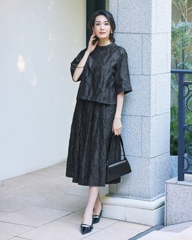 【ドゥクラッセ/DoCLASSE】 フラワージャカード・フレアスカート人気、トレンドファッション・服の通販 founy(ファニー) ファッション Fashion レディースファッション Fashion for Women スカート Skirts Aライン・フレアスカート A-Line & Flared Skirts おすすめ Recommended / Our Picks ジャカード／ジャガード Jacquard, Woven Pattern セットアップ Set-Up, Coordinated Outfit セレモニー Ceremony フラワー Flower, Floral フレア Flare, Flared プリント Print, Printed Pattern エレガント 上品 Elegant 夏 Summer 春 Spring S/S・春夏 SS, Spring/Summer, Warm Season 無地 Plain, Solid Color |ID:prp329100004652155