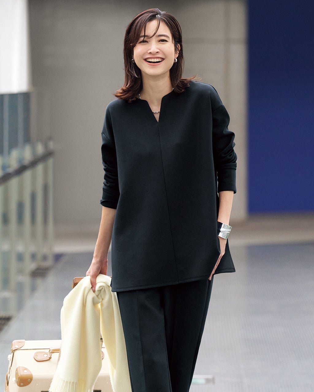 【ドゥクラッセ/DoCLASSE】のライトダンボールニット・フレアトップス 人気、トレンドファッション・服の通販 founy(ファニー) 　ファッション　Fashion　レディースファッション　Fashion for Women　トップス・カットソー　Cut & Sew Tops　ニット　Knit Tops & Sweaters　セットアップ　Matching Sets　レディーストップス・ブラウス　Tops & Blouses / Assorted Women's Tops　カットソー　Cut and Sewn Top　セットアップ　Set-Up, Coordinated Outfit　なめらか　Smooth, Silky Texture　フレア　Flare, Flared　新作・新入荷　New Arrivals / New In　エレガント 上品　Elegant　 other-1|ID: prp329100004665344 ipo3291000000033746970