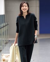 【ドゥクラッセ/DoCLASSE】のライトダンボールニット・フレアトップス 人気、トレンドファッション・服の通販 founy(ファニー) ファッション Fashion レディースファッション Fashion for Women トップス・カットソー Cut & Sew Tops ニット Knit Tops & Sweaters セットアップ Matching Sets レディーストップス・ブラウス Tops & Blouses / Assorted Women's Tops カットソー Cut and Sewn Top セットアップ Set-Up, Coordinated Outfit なめらか Smooth, Silky Texture フレア Flare, Flared エレガント 上品 Elegant |ID:prp329100004665344