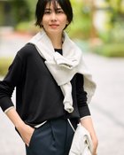 【ドゥクラッセ/DoCLASSE】のシルクフィール・ボートネックニット ブラックパターン|ID: prp329100004665376 ipo3291000000033747104