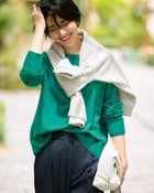 【ドゥクラッセ/DoCLASSE】のシルクフィール・ボートネックニット グリーン|ID: prp329100004665376 ipo3291000000033747110