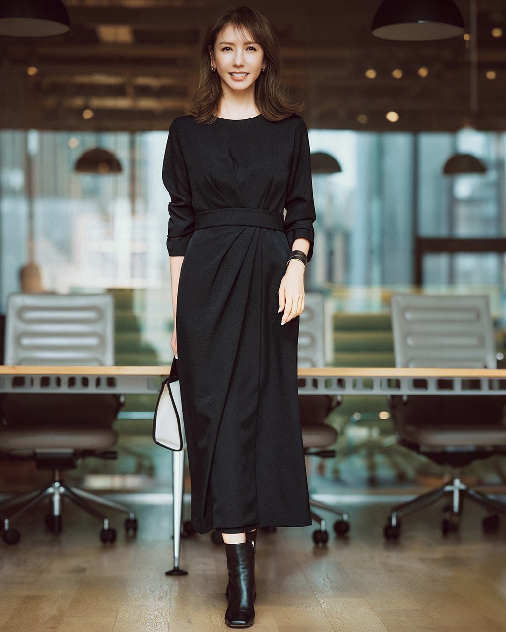 【ドゥクラッセ/DoCLASSE】のグラシエツイル・ウエストドレープワンピ―ス 人気、トレンドファッション・服の通販 founy(ファニー) 　ファッション　Fashion　レディースファッション　Fashion for Women　ワンピース　Dresses　新作・新入荷　New Arrivals / New In　オケージョン　Occasion Wear　シンプル　Simple, Minimal　スマート　Smart, Elegant　セットアップ　Set-Up, Coordinated Outfit　ラップ　Wrap, Wrap Design　ビジネス 仕事 通勤　Business / Work / Commuting　洗える　Machine Washable　 other-1|ID: prp329100004665389 ipo3291000000033747160