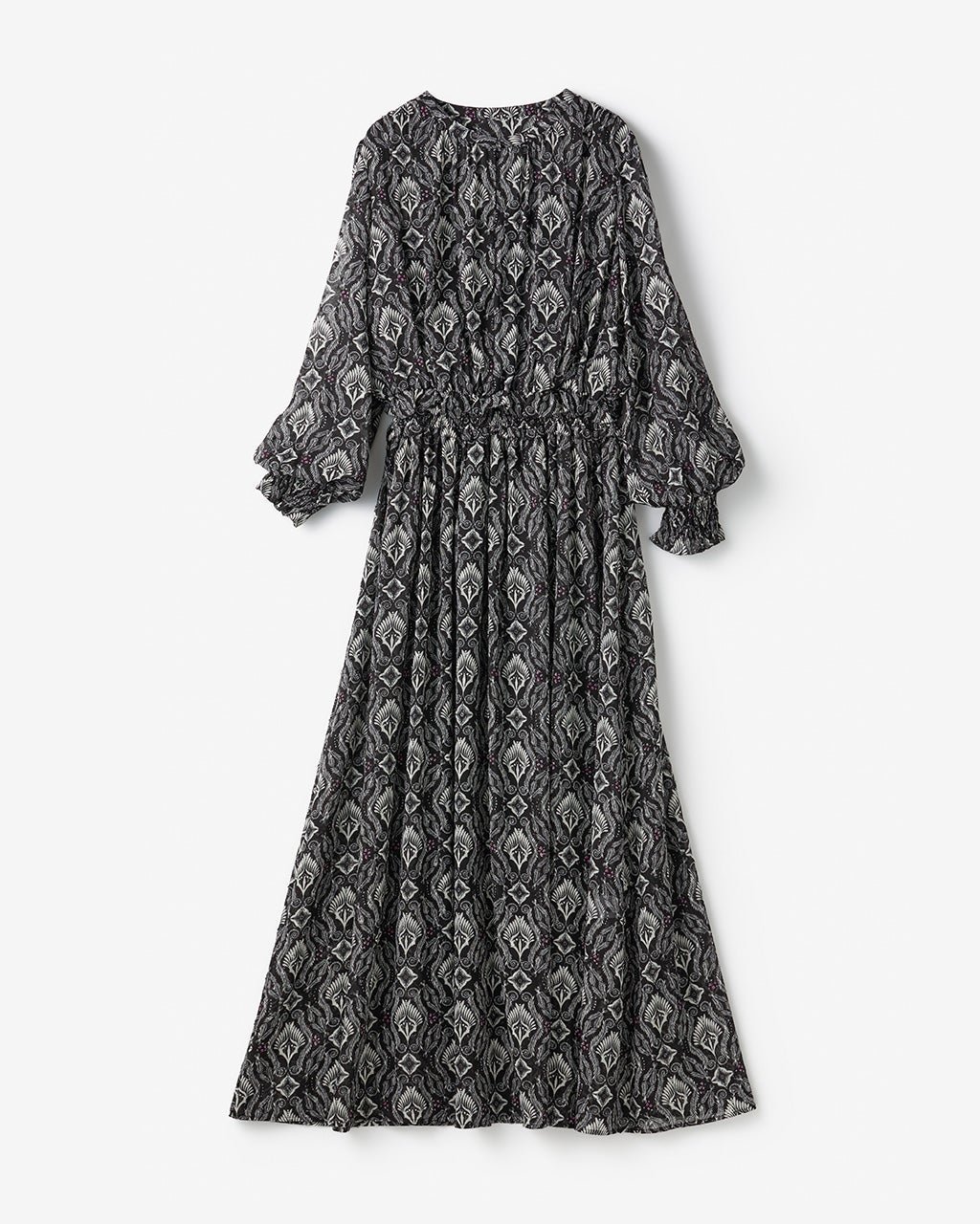 【ドゥクラッセ/DoCLASSE】のプリントジャカード・ギャザーワンピース インテリア・キッズ・メンズ・レディースファッション・服の通販 founy(ファニー) 　ファッション　Fashion　レディースファッション　Fashion for Women　ワンピース　Dresses　新作・新入荷　New Arrivals / New In　アンダー　Underwear Essentials　キャミワンピース　Cami Dress, Slip Dress　シアー　Sheer, See-Through　シャーリング　Shirring, Ruched　ジャカード／ジャガード　Jacquard, Woven Pattern　セットアップ　Set-Up, Coordinated Outfit　フレア　Flare, Flared　モダン　Modern, Contemporary　ブラックパターン|ID: prp329100004665393 ipo3291000000033747183