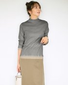 【ドゥクラッセ/DoCLASSE】のコットンガーゼ・配色ハイネック/長袖 グレー|ID: prp329100004665395 ipo3291000000033747192