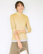 【ドゥクラッセ/DoCLASSE】のコットンガーゼ・配色ハイネック/長袖 イエロー|ID: prp329100004665395 ipo3291000000033747194
