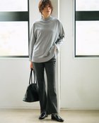 【ドゥクラッセ/DoCLASSE】のハイネック・ドロップショルダーニット グレー|ID:prp329100004665400