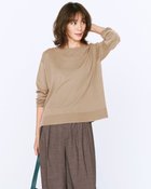 【ドゥクラッセ/DoCLASSE】のハイゲージニット・抜け感ボートネック グレーベージュ|ID: prp329100004665404 ipo3291000000034758799