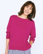 【ドゥクラッセ/DoCLASSE】のハイゲージニット・抜け感ボートネック フューシャピンク|ID: prp329100004665404 ipo3291000000034758805