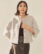 【ドゥクラッセ/DoCLASSE】のエアーライトフォルム・ノーカラージャケット ストーン|ID:prp329100004665452