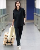 【ドゥクラッセ/DoCLASSE】のライトダンボールニット・テーパードパンツ ミッドナイトブルー|ID: prp329100004665521 ipo3291000000033747475