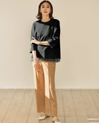 【ドゥクラッセ/DoCLASSE】のライトダンボールニット・レイヤードトップス ブラック|ID:prp329100004665566