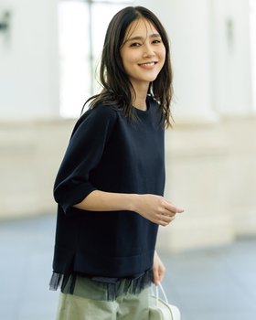 【ドゥクラッセ/DoCLASSE】のライトダンボールニット・レイヤードトップス 人気、トレンドファッション・服の通販 founy(ファニー) ファッション Fashion レディースファッション Fashion for Women トップス・カットソー Cut & Sew Tops ニット Knit Tops & Sweaters シャツ・ブラウス・オフィスカジュアル Elegant Blouses & Button-Ups ロングTシャツ・Tシャツ Longline T-Shirts & Tees カットソー・ベーシックTシャツ Cut-and-Sewn Tops / Stretch Tees & Basics カットソー Cut and Sewn Top サテン Satin, Glossy Fabric タンク Tank Top, Sleeveless Top チュール Tulip, Tulip Motif ワイド Wide, Wide Fit 人気 Popular, Best Seller |ID:prp329100004665566