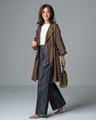 【ドゥクラッセ/DoCLASSE】のノーカラー・ドロストギャザーコート モカ|ID:prp329100004665630