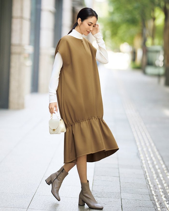 【ドゥクラッセ/DoCLASSE】の二重織ストレッチ・コクーンワンピース インテリア・キッズ・メンズ・レディースファッション・服の通販 founy(ファニー) https://founy.com/ ファッション Fashion レディースファッション Fashion for Women ワンピース Dresses インナー Innerwear カットソー Cut and Sewn Top ギャザー Gathered, Ruffled セットアップ Set-Up, Coordinated Outfit タートル Turtleneck, Turtle Collar フォルム Silhouette, Form ロング Long, Long-Length 秋 Autumn |ID: prp329100004665647 ipo3291000000034222972