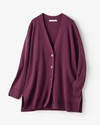 【ドゥクラッセ/DoCLASSE】のVネック・サイドスリットカーディガン ボルドー|ID: prp329100004665714 ipo3291000000033747809
