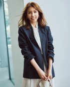 【ドゥクラッセ/DoCLASSE】のグラシエツイル・ノーカラージャケット ネイビー|ID:prp329100004665724