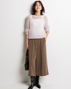【ドゥクラッセ/DoCLASSE】のプレシャスウォームN・ピンタックワイドクロップト ダークモカ|ID: prp329100004665737 ipo3291000000033747871